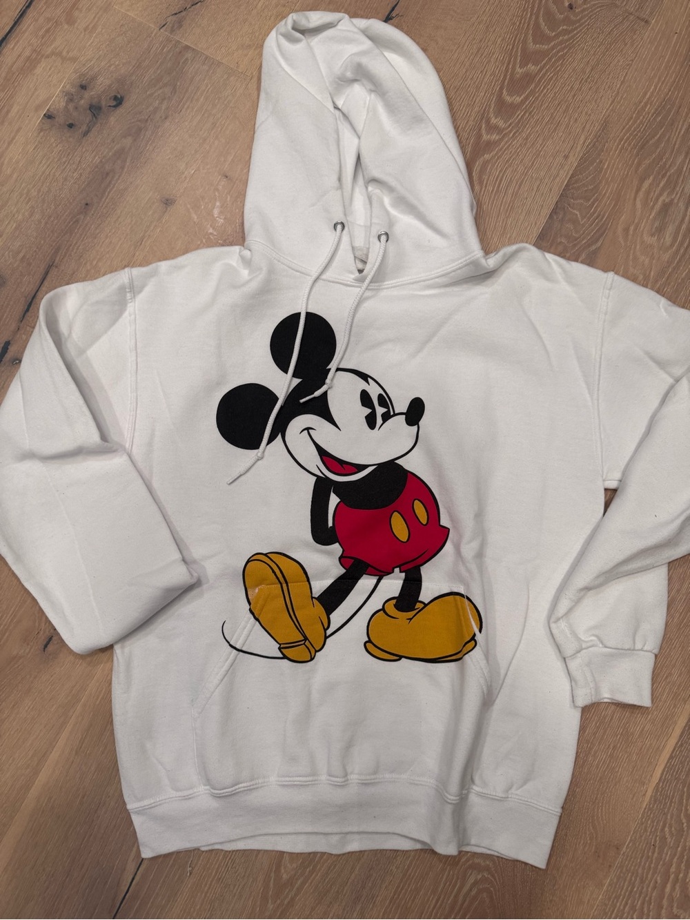 Disney White Hoodie with Classic Character Print